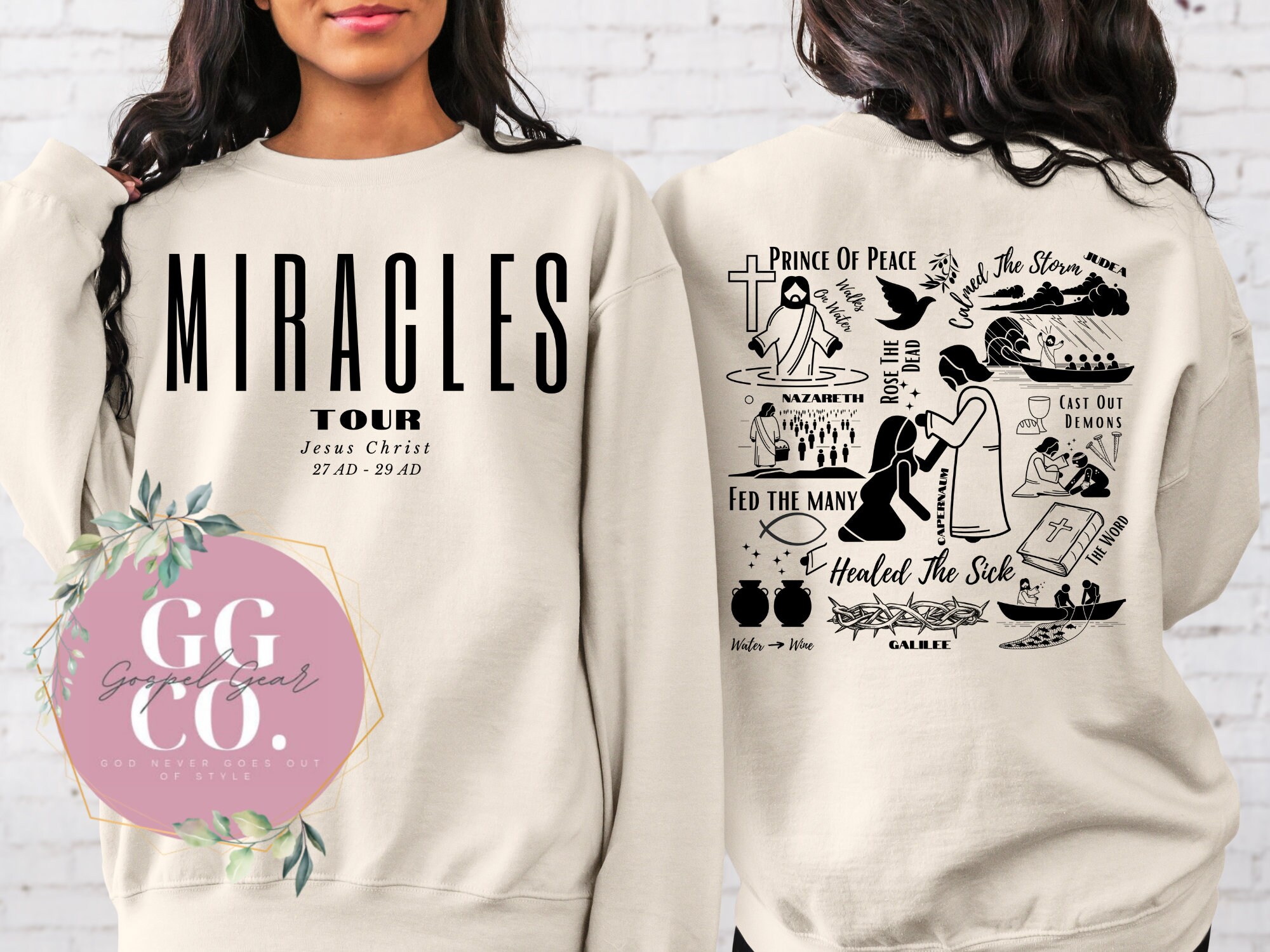Christian Pullover Miracles Tour Jesus Pullover Trendy - Etsy