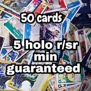 50 One Piece TCG card game bulk lot , English ONLY + 5 holos all near mint