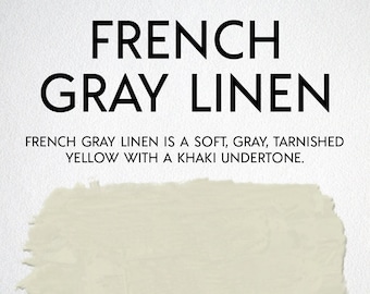Fast drying, self-leveling acrylic enamel paint for cabinets and furniture. Minimal prep required. Easy peasy painting. - FRENCH GRAY LINEN