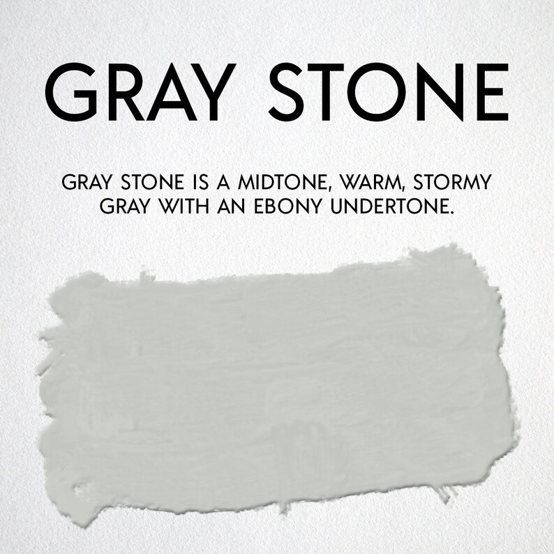 Fast drying, self-leveling acrylic enamel paint for cabinets and furniture. Minimal prep required. Easy peasy painting. Gray Stone image 2