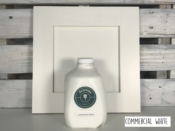 Fast drying, self-leveling acrylic enamel paint for cabinets and furniture. Minimal prep required. Easy peasy painting. - Commercial White