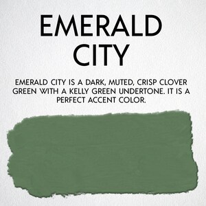 Fast drying, self-leveling acrylic enamel paint for cabinets and furniture. Minimal prep required. Easy peasy painting. Emerald City image 2