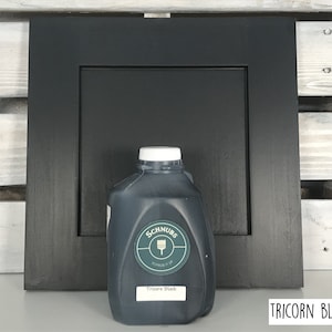 Fast drying, self-leveling acrylic enamel paint for cabinets and furniture. Minimal prep required. Easy peasy painting. Tricorn Black image 1