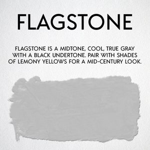 Fast drying, self-leveling acrylic enamel paint for cabinets and furniture. Minimal prep required. Easy peasy painting. Flagstone image 2