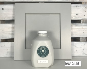 Fast drying, self-leveling acrylic enamel paint for cabinets and furniture. Minimal prep required. Easy peasy painting. - Gray Stone