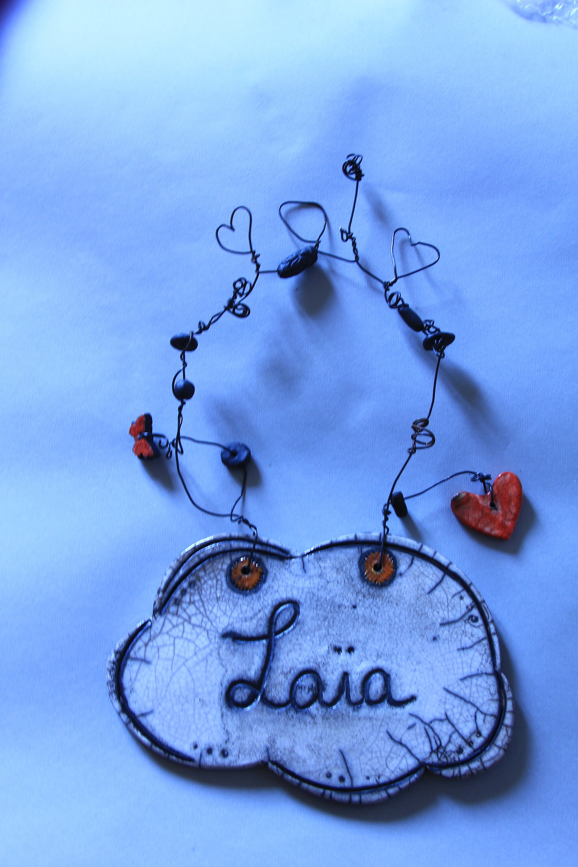 Plaque Prénom en Raku