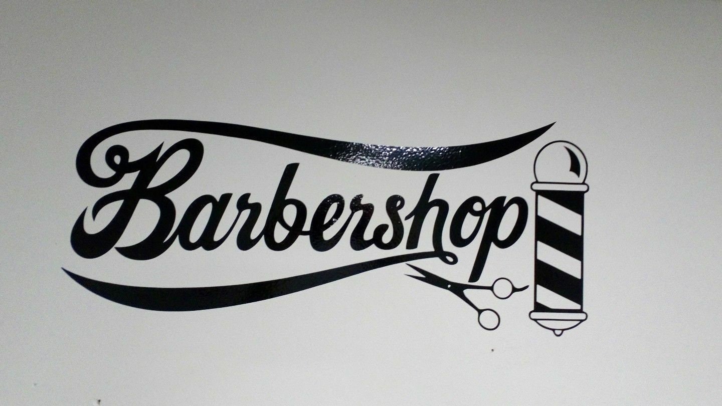 LARGE 23 barber shop sticker barbers pole Etsy