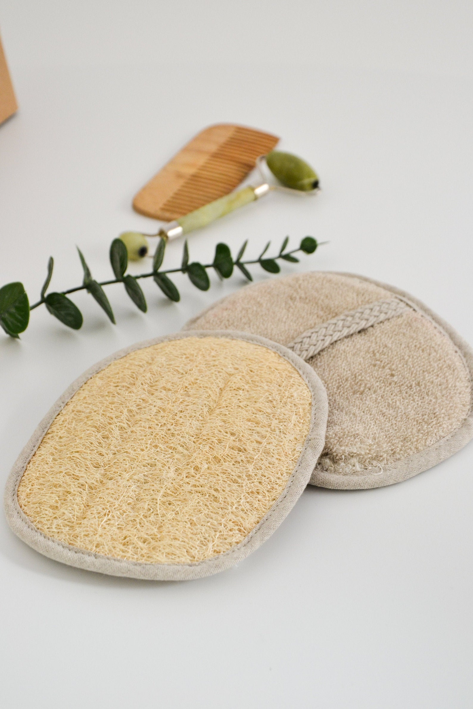 Exfoliating body sponge Loofah scrub pad zero waste natural Etsy