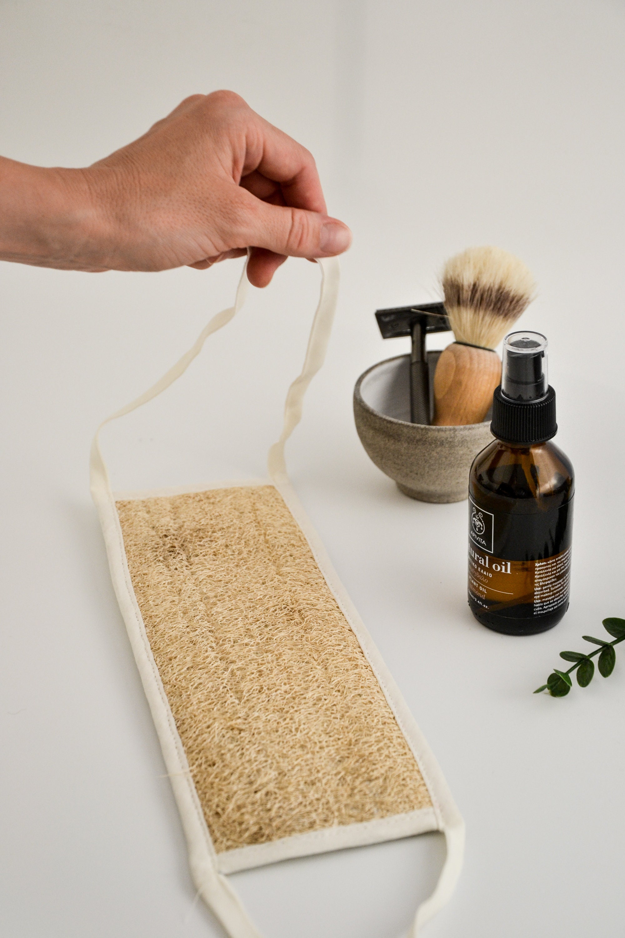 Long loofah back scrubber 100 natural luffa pad handmade Etsy