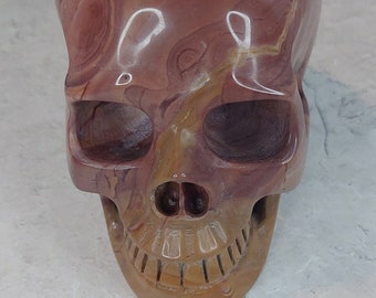 Polished Mookaite Jasper Skull