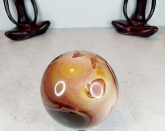 Stunning Desert Jasper Sphere // Pink, Purple, Earth Tones // Desert Jasper Ribbon Polychrome Jasper