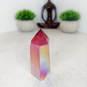 Ruby Aura Quartz Tower | Wisdom | Love & Healing | Consciousness