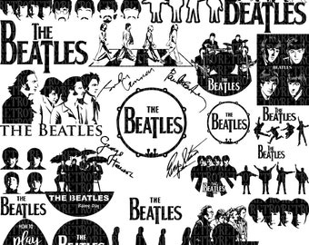 The Beatles SVG Bundle, Music SVG Svg, John Lennon, Music Group svg, Png, Pdf, Cut File For Cricut, Printable Vector Art, Instant Download