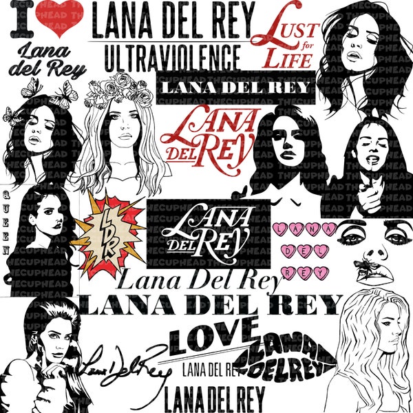 20+ Lana Del Rey SVG Bundle, Lana Del Rey Vektor, geschnittene Datei für Cricut, digitale Downloads, Clipart, Sofort Download
