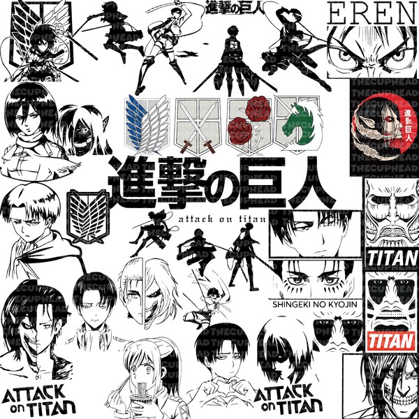 30+ Angriff auf Titan SVG Bundle, AOT SVG, AOT SVG, PNG, JPG, Anime SVG, Schnittdatei für Cricut, digitale Downloads, Clipart, Sofort Download