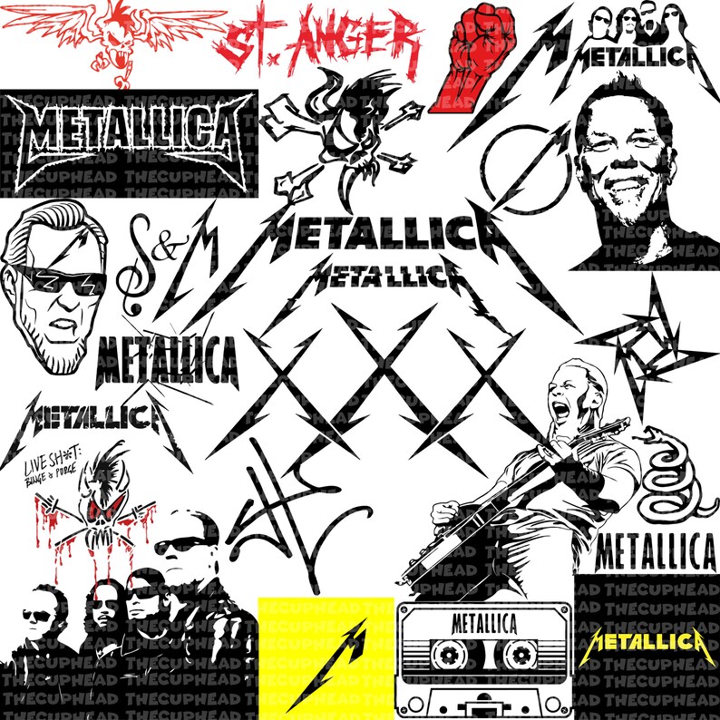 23 Metallica SVG Bundle, James Hetfield SVG, Svgpngpdf, Metal Band SVG, Cut File for Cricut