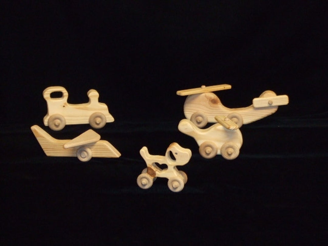 Set of 5 Handmade Heirloomquality Wooden Toys Etsy