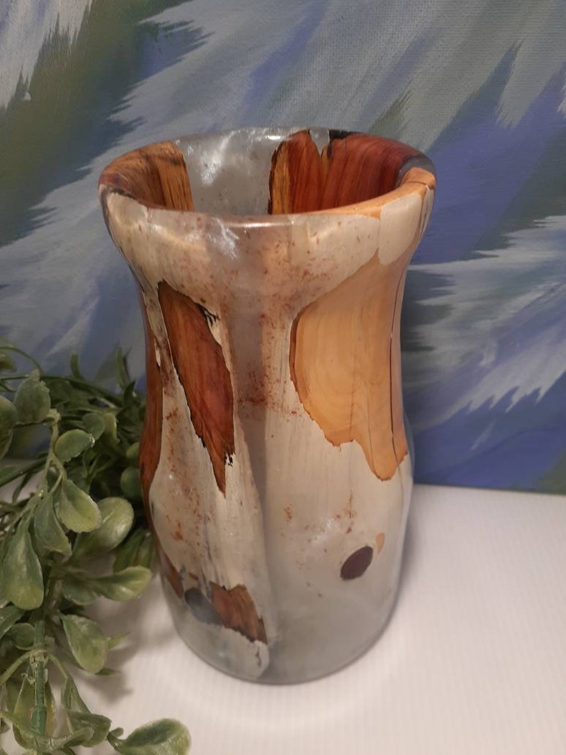 Pearl White Milk Jug Vase. 7 inches tall by 3 1/2 inches Etsy