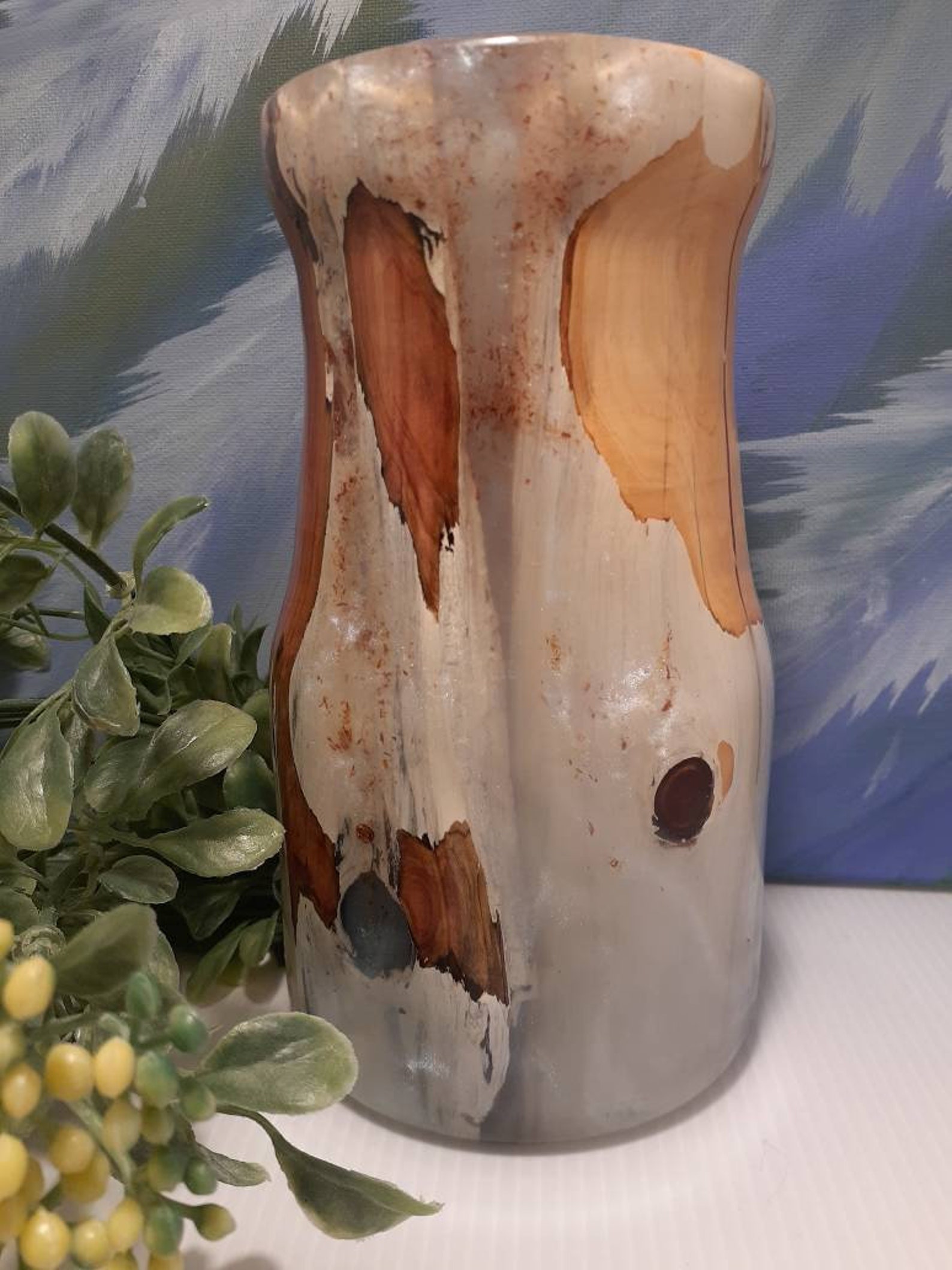Pearl White Milk Jug Vase. 7 inches tall by 3 1/2 inches Etsy