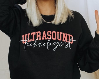 Ultraljudstekniker Crewneck-tröja för sonograf Tröja Examensgåva, Xray Tech Rad Tech-tröja Ultraljudstekniker-tröja