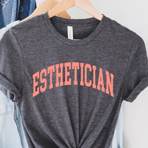 College Vintage Esthetician Shirt Gift, Cosmetology Beautician shirt Makeup Artist Beauty Skincare Beauty Salon, esthetician T shirt