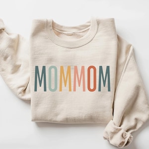 Mommom Sweatshirt, Mom Gift Mommom Crewneck Mothers Day Gift Grandma Gift For Mommom Sweater baby announcement, Mama sweatshirt, Mom gifts