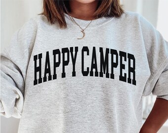 Sudadera Happy Camper, sudadera Camper, sudadera Campfire, regalo de malvavisco, regalo para campistas, regalo amante del campamento, regalo amante de la naturaleza