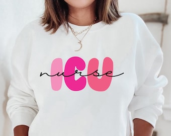 ICU Nurse Crewneck Sweatshirt, RN Graduation Gift