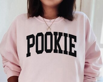 Pookie Sweatshirt Collegiate Crewneck Sweater Unisex, Cute sweatshirt, Trendy sweater, Gift for her