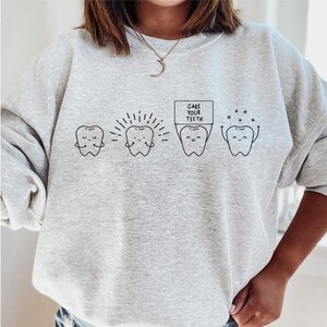 Dental Sweatshirt, Geschenk für Zahnarzt, Dentalhygienikerin, zahnmedizinische Geschenke, zahnmedizinisches Geschenk, Zahnarzthelferin, Zähne, Zahnschule, Zahnmedizinstudent