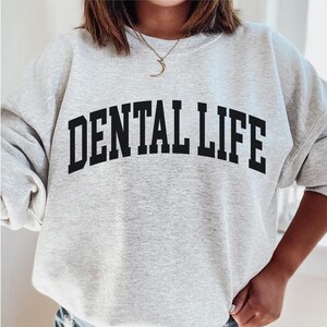 Zahnleben Sweatshirt Geschenk für Zahnarzt Zahnhygieniker Zahngeschenke Dentalgeschenke Zahnassistentin Zahnschule Zahnschüler c