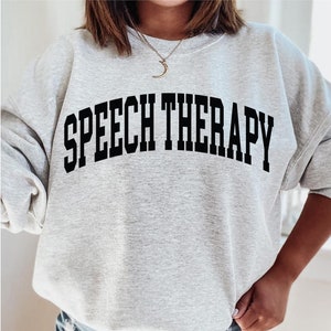 Retro Speech Therapist Sweatshirt, SLP Therapy Sweater, Retro Pathology Grad Top, Gift for Pathologist, Cute Language Pathologist Shirt