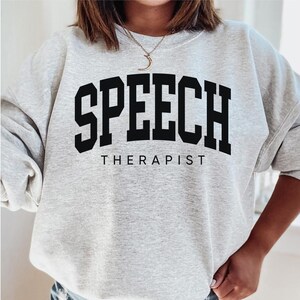 Retro Speech Therapist Sweatshirt, SLP Therapy Sweater, Retro Pathology Grad Top, Gift for Pathologist, Cute Language Pathologist Shirt