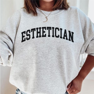 College Vintage Esthetician Sweatshirt Gift, Cosmetology Beautician shirt Makeup Artist Beauty Skincare Beauty Salon, esthetician shirt