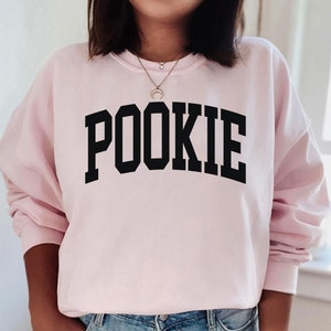 Pookie Sweatshirt Collegiate Crewneck Sweater Unisex, Cute sweatshirt, Trendy sweater, Gift for her