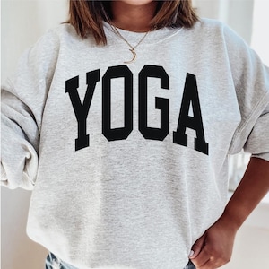 YOGA Sweatshirt, Minimalist Sweatshirt, Tonal Sweatshirt, Namaste Shirt, Yoga Teacher Gift, Yogi Gift, Yoga Hoodie, Yoga Shirt