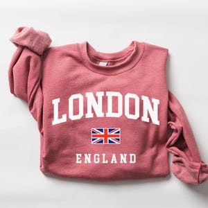 London Sweatshirt London England Shirt London UK Gift Cute London Sweater English Souvenirs College Style Premium Unisex Crewneck