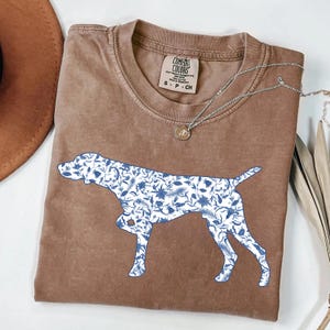 Camiseta GSP Toile De Jouy, camiseta para mamá de perro Braco Alemán, regalo para mamá amante de los perros, camiseta bohemia