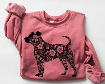 Pitbull Mama Sweater, Pitbull Shirt, Custom Dog Name Crewneck, Wildflowers Pitbull Mom Gifts, Mother's Day Gift