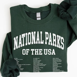 All National Parks Sweatshirt US National Park Camping Gift for Family Trip Nature Lover Hiking Park Outdoor Shirt Fathers Day Gift for Mom