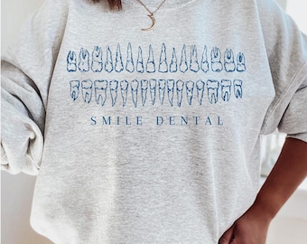 Personalized Dental Clinic Sweatshirt: Dentist Gift, Soft Cotton Blend