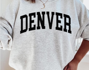 Vintage Denver Colorado Sweatshirt: Retro College Style Pullover