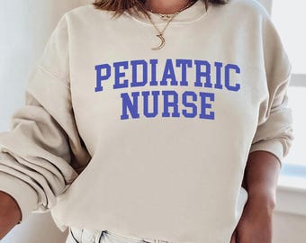 Sweat-shirt pour infirmière pédiatrique - cadeau pour personnel médical, vêtements pour professionnels de la santé, pull infirmière autorisée, haut pour personnel hospitalier, pull pour médecin