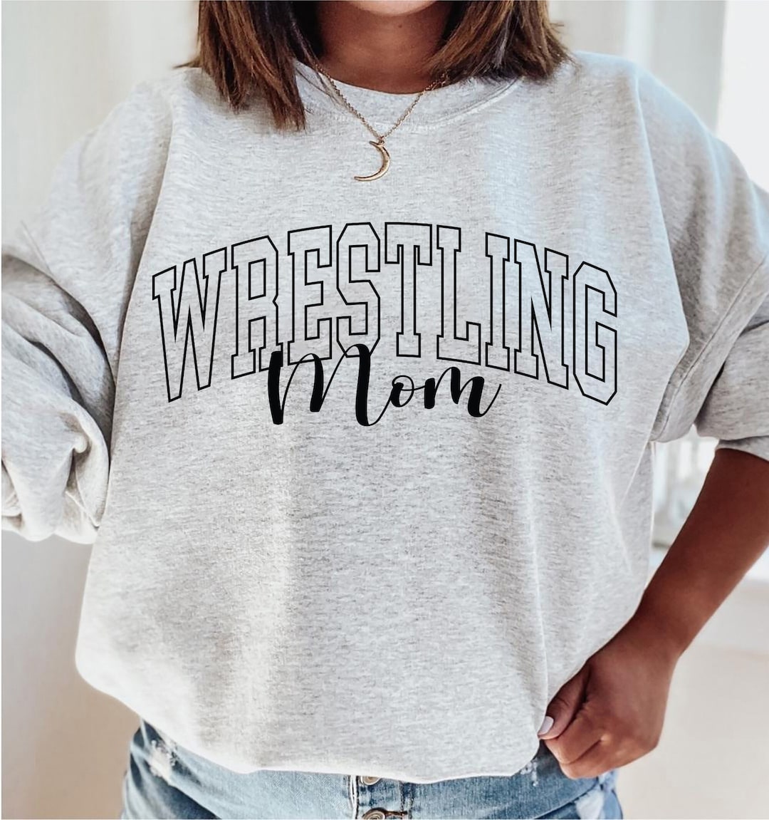Retro Wrestling Mom Sweatshirt, Wrestling Shirt, Game Day Wrestling