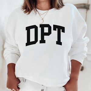 DPT-tröja, tröja för doktor i fysioterapi, DPT-examentröja, skjorta för sjukgymnastassistent, t-shirt för fysioterapi White