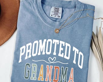 T-shirt Comfort Colors® « Future grand-mère », cadeau pour nouvelle grand-mère, t-shirt « Première grand-mère », grand-mère à partir de 2026, annonce de grossesse