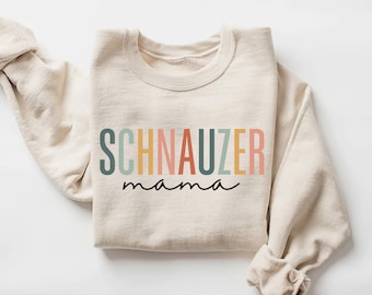 Schnauzer Mom Sweatshirt, Schnauzer Shirt, Dog Mom Present, Custom Dog Name Hoodie, Schnauzer Gifts, Dog Mom Gift, dog mama