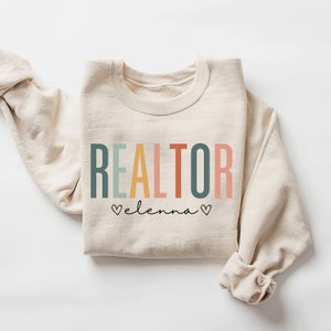 Custom Realtor Sweatshirt, Custom Real Estate Agent Sweatshirt, Personalized Realtor Crewneck, Realtor Shirts, Realtor Gift, Real Estate