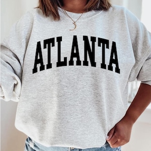 Atlanta Georgia Sweatshirt | Vintage Atlanta Crewneck | Retro College Style Pullover | Unisex Cozy Oversized Sweatshirt | Georgia Gift