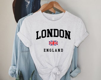 LONDON Shirt, London England Shirt, London UK Geschenk, süßes London Sweatshirt, englische Souvenirs, College Style Premium Unisex Shirt